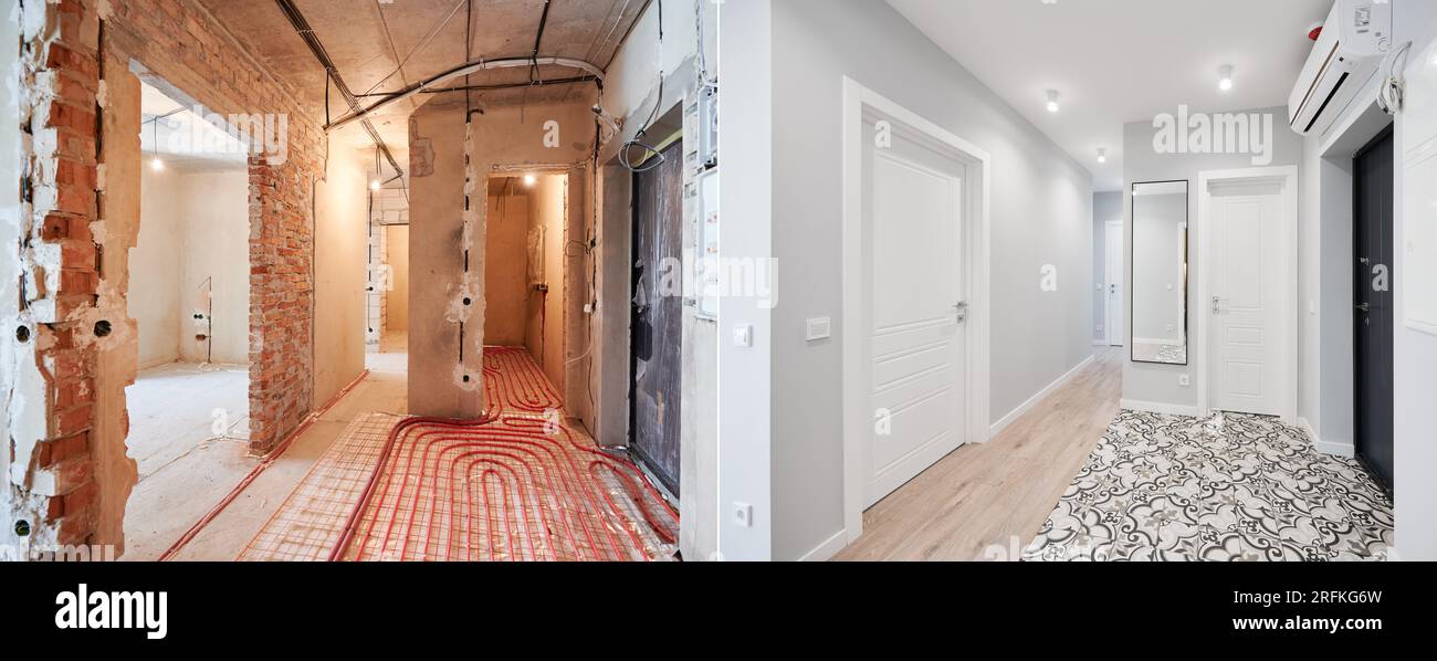 Comparison of old flat with underfloor heating pipes and new renovated ... - Apartment Design With Exposed Heating And Cooling