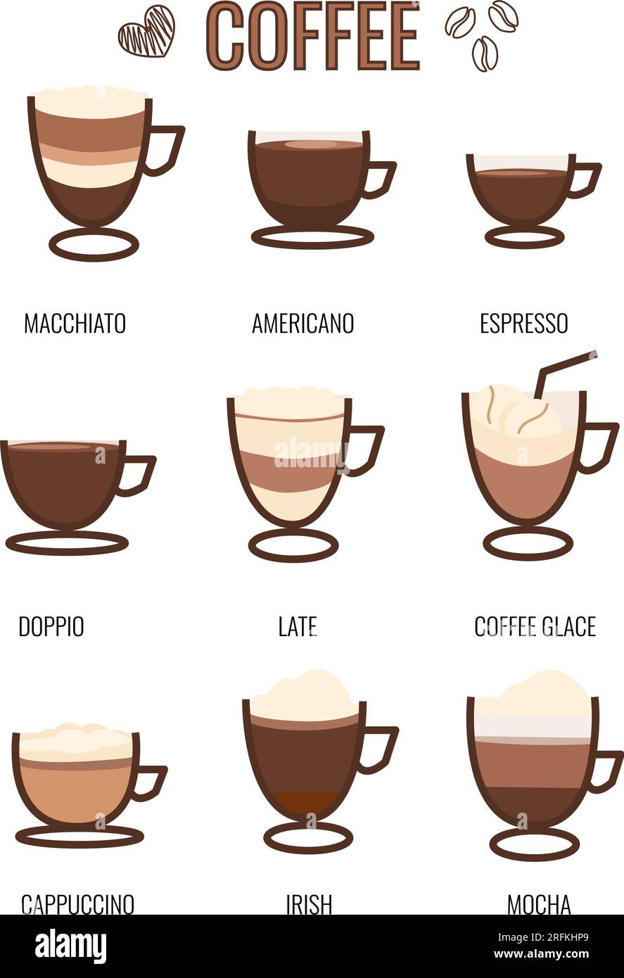 vector set coffee icons Stock Vector Image & Art Alamy