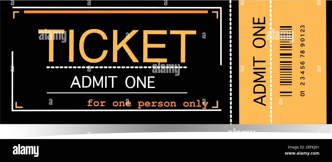 admit one ticket .pass Stock Vector Image & Art Alamy