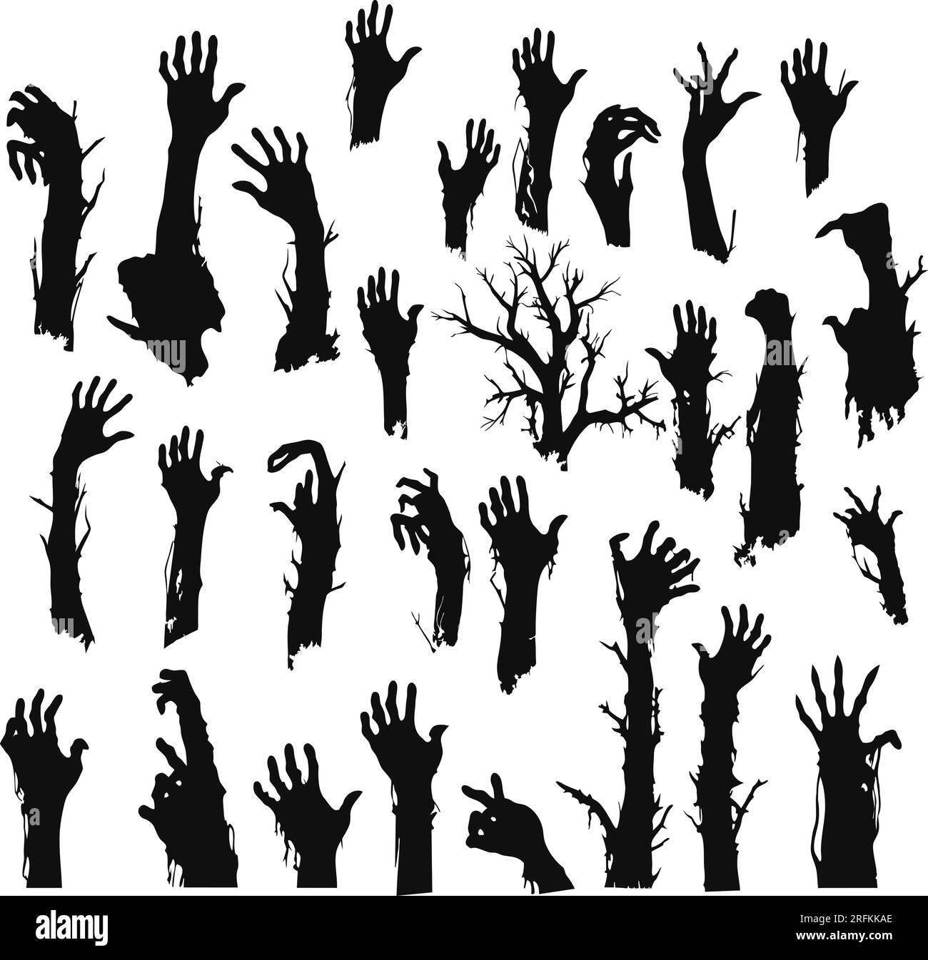 Zombie Hands Silhouette