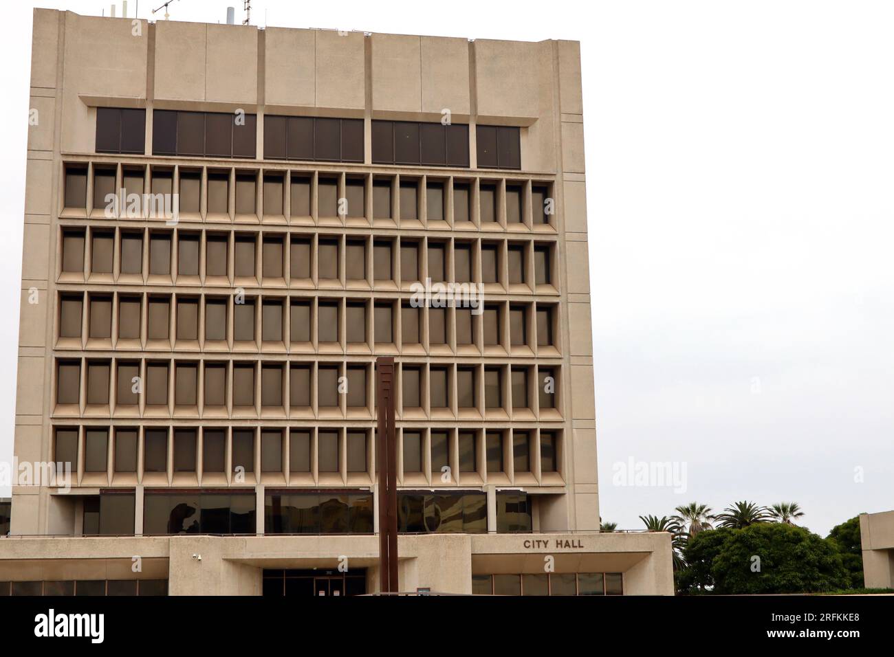 Inglewood (Los Angeles), California Inglewood City Hall at 1 W Manchester Blvd, Inglewood Stock