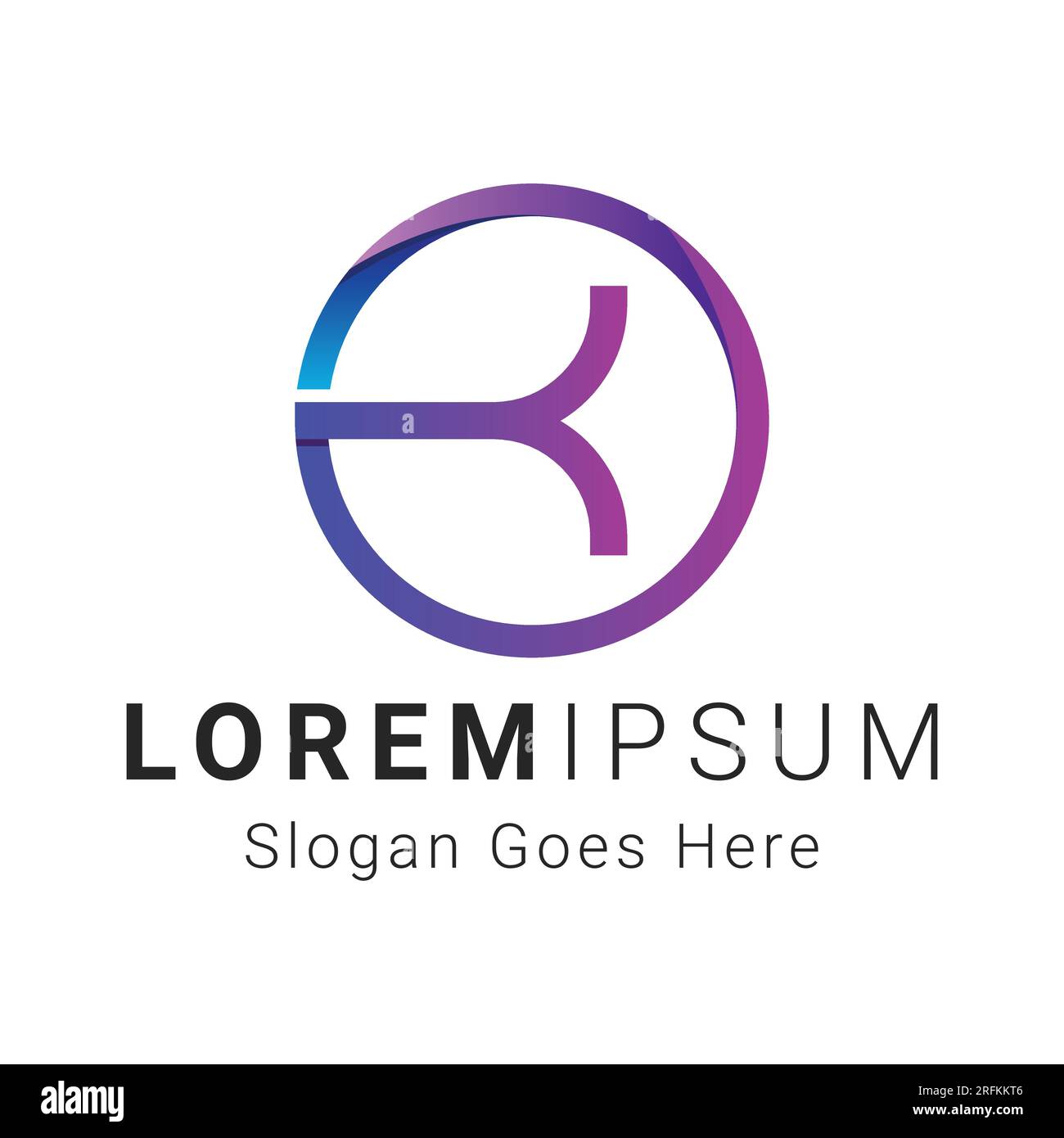 Modern Gradient Initial Letter K Monogram Tech K Logotype Stock Vector