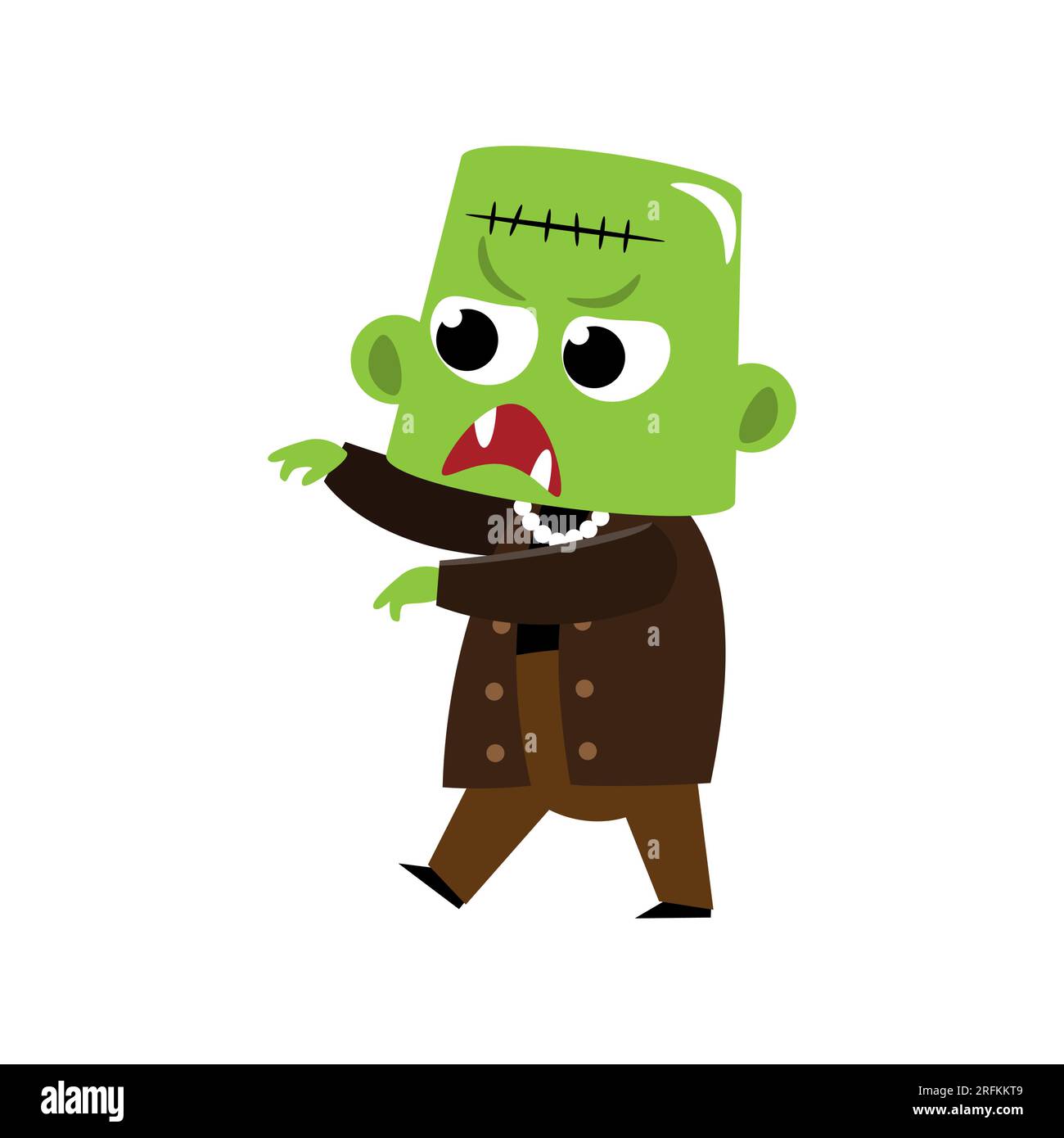 Frankenstein . Cute halloween cartoon characters . Vector Stock Vector ...