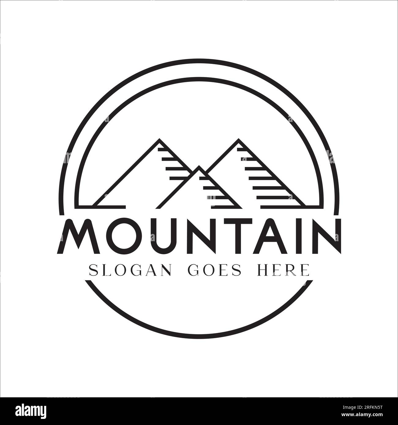 Modern Minimal Mountain Outdoor Logo Design Stock Vector Image & Art ...