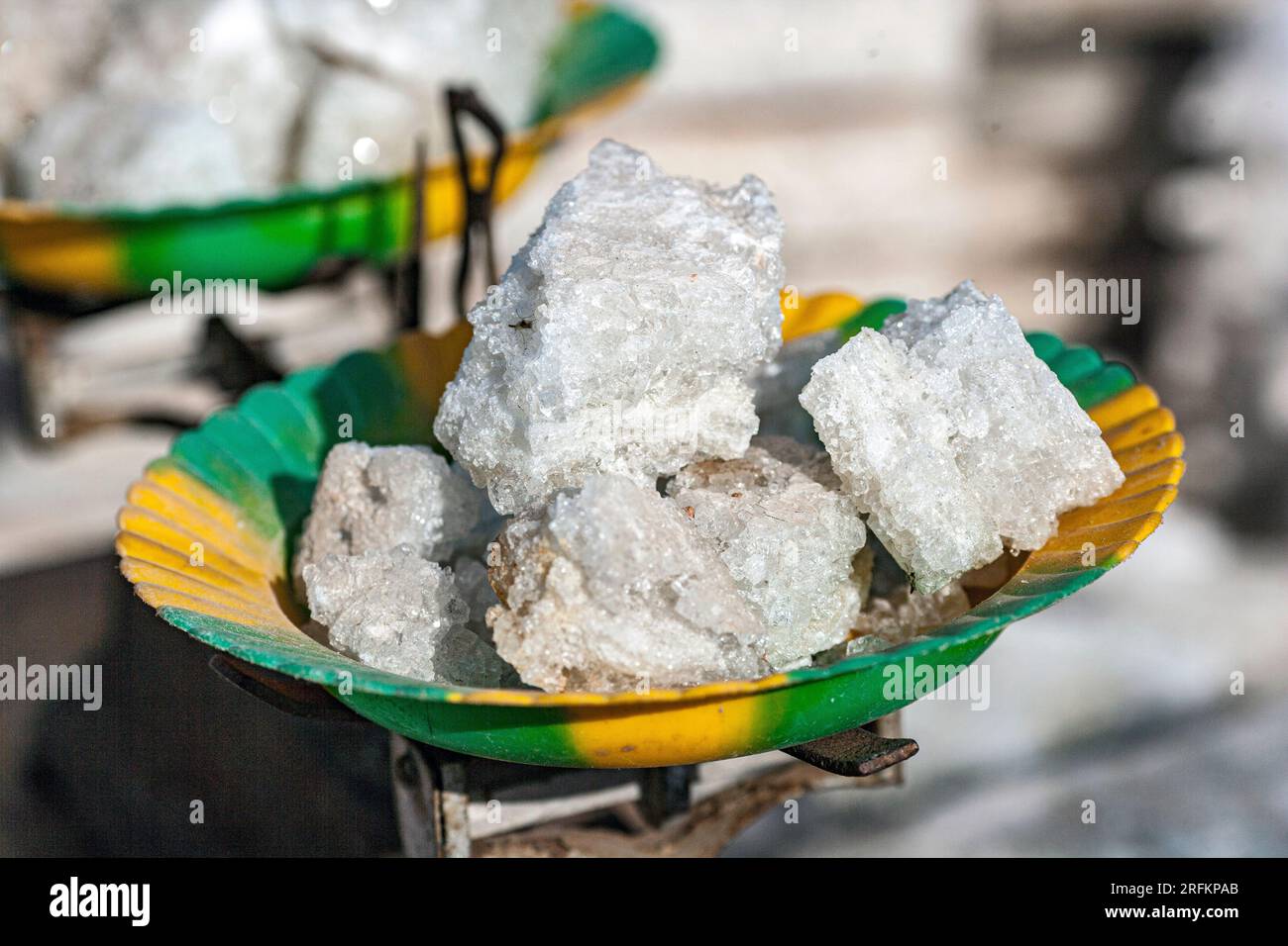 Mali, Mopti. Salt from the Sahara for sale Stock Photo