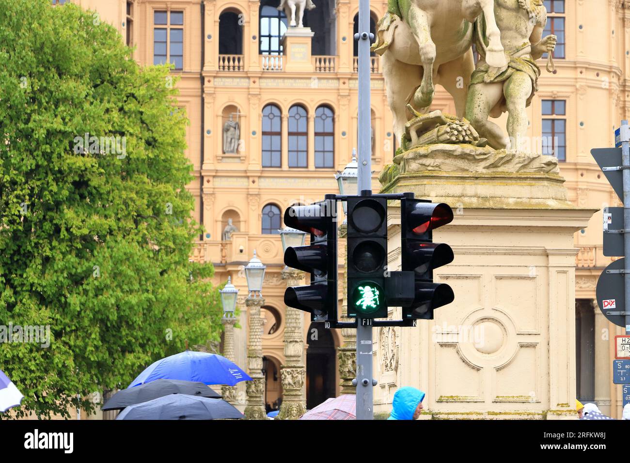 a funny special traffic light in Schwerin, germany Stock Photo - Alamy