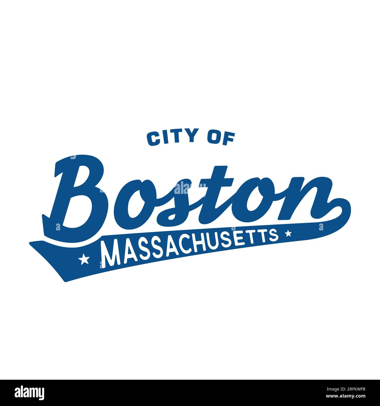 Boston lettering design. Boston, Massachusetts typography design