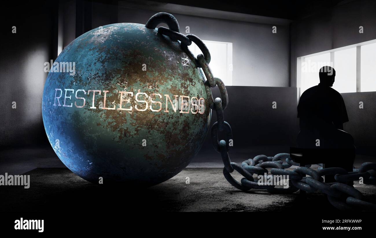 Restlessness a metaphorical view of exhausting human struggle with