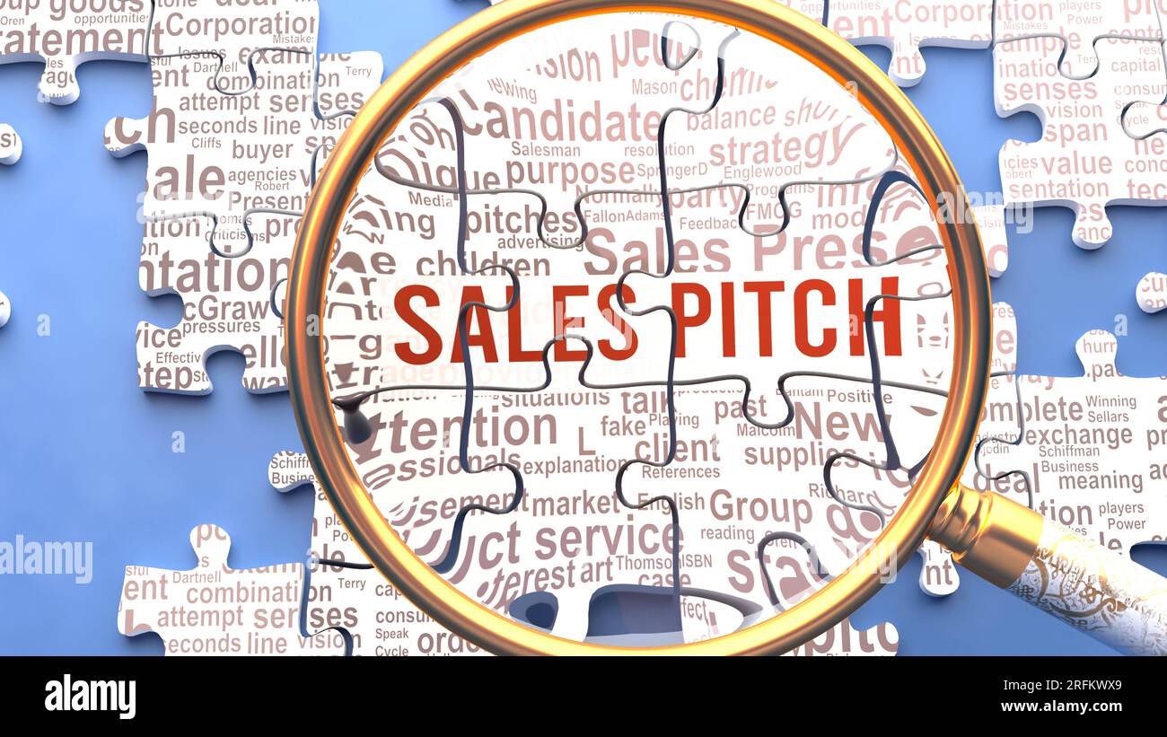 Sales pitch being closely examined along with multiple concepts and Sales pitch being closely examined along with multiple concepts and