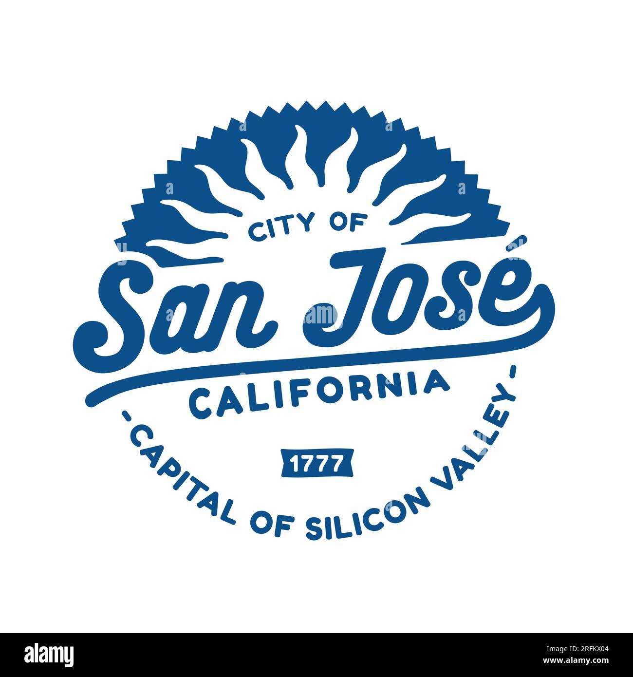 San Jose, California logo design template. Vector and illustration. Stock Vector