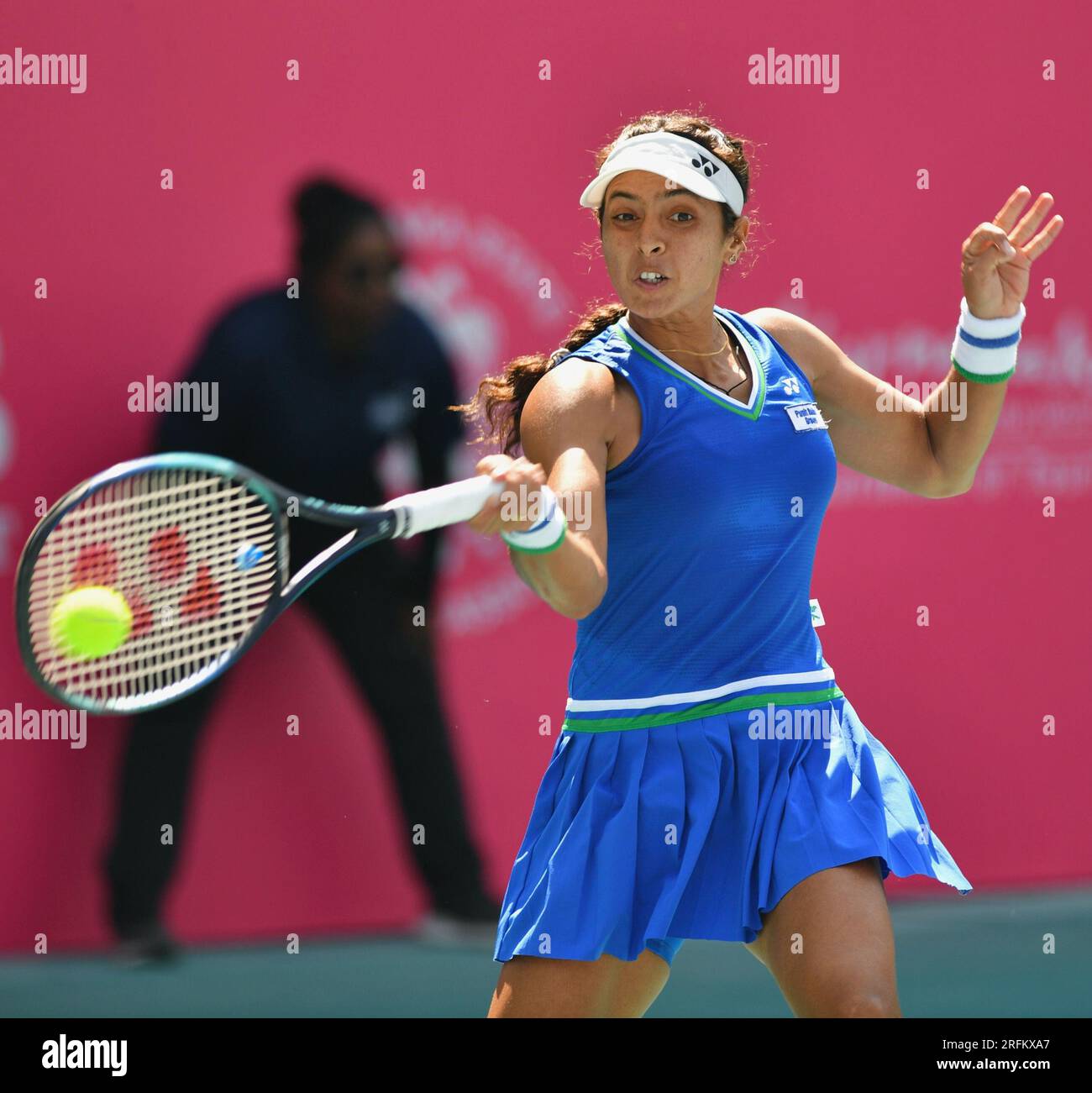 Ankita Ravinderkrishan Raina is an Indian professional tennis player. Since 2018, This image was taken in ITF women's open Bengaluru 2023. Stock Photo