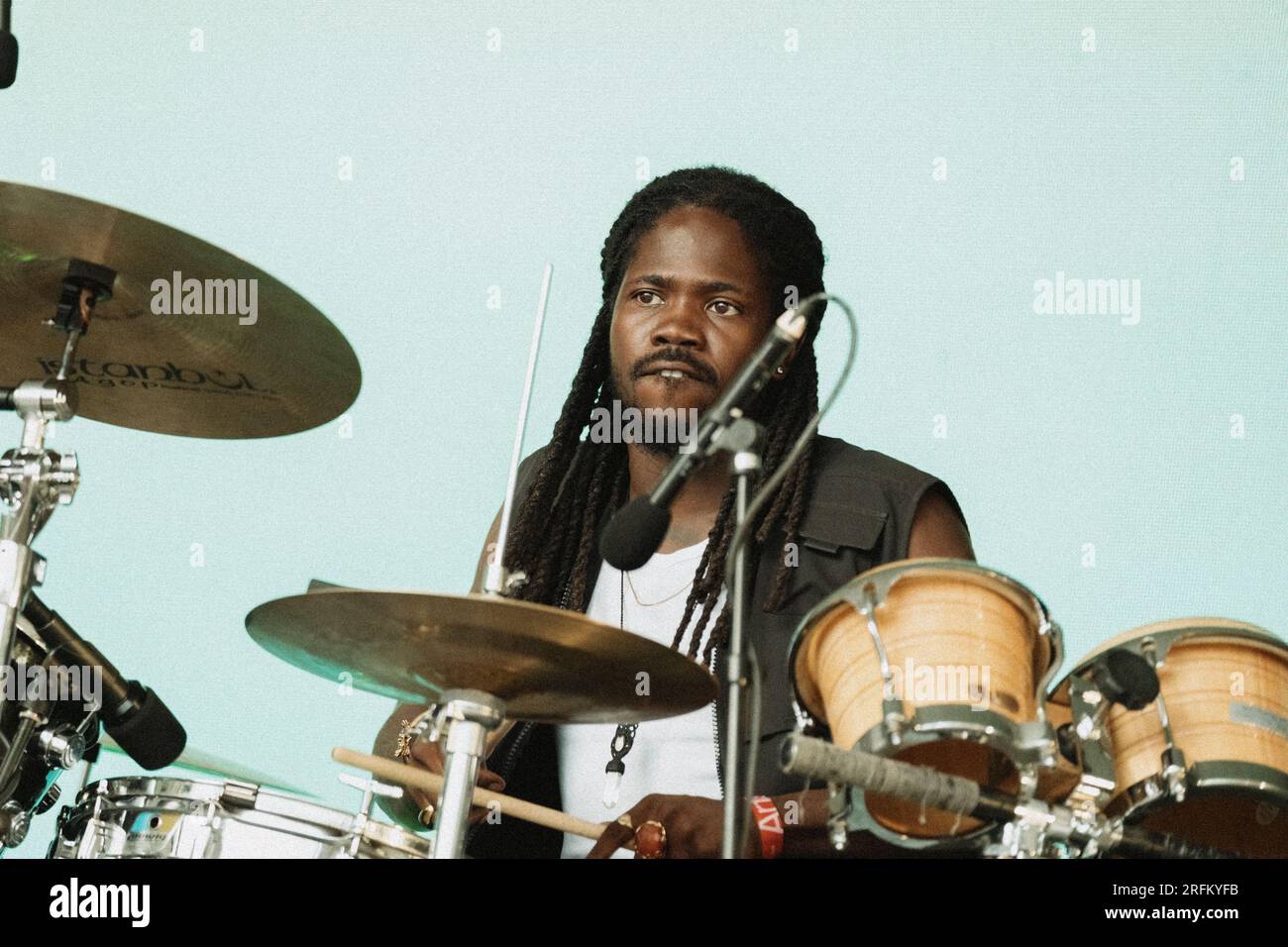 Copenhagen, Denmark. 03rd Aug, 2023. The English band Kokoroko performs a  live concert during the Danish music festival O Days 2023 in Copenhagen.  Credit: Gonzales Photo/Alamy Live News Stock Photo - Alamy