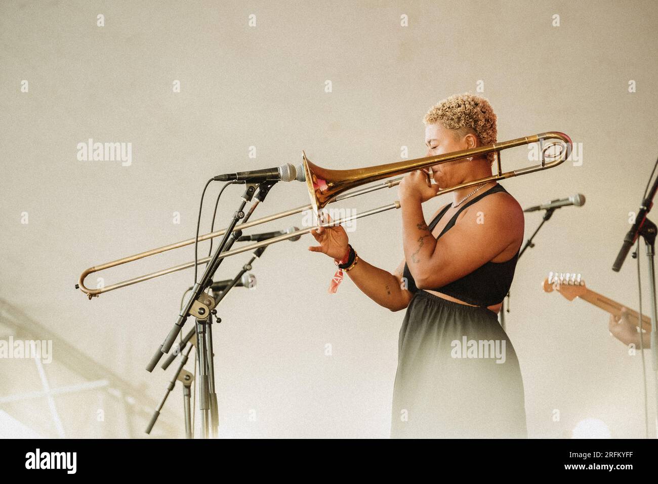 Copenhagen, Denmark. 03rd Aug, 2023. The English band Kokoroko performs a  live concert during the Danish music festival O Days 2023 in Copenhagen.  Credit: Gonzales Photo/Alamy Live News Stock Photo - Alamy