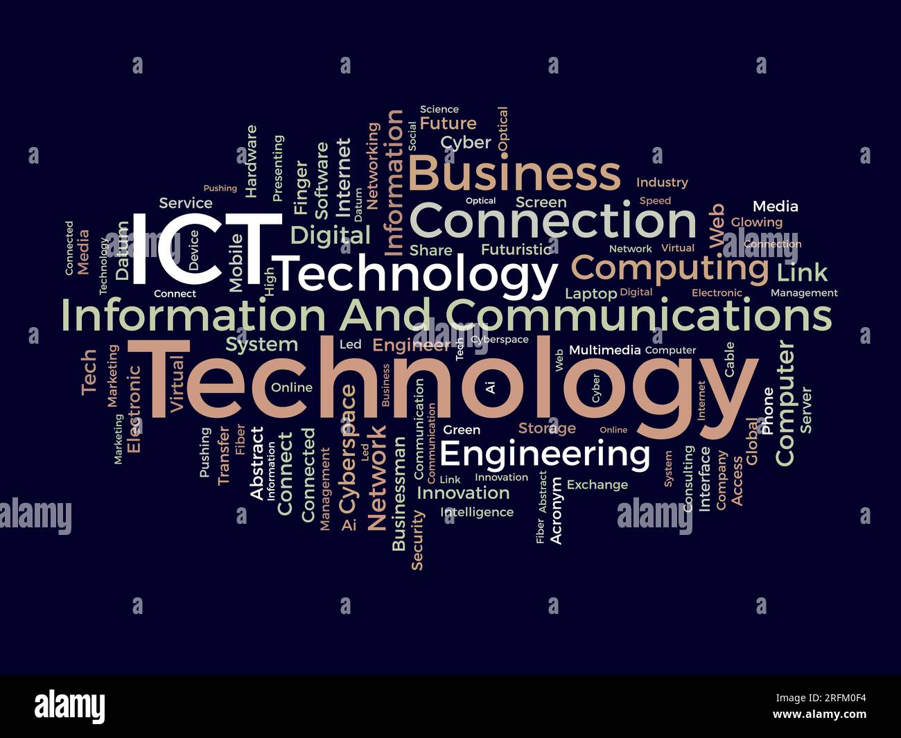 Word cloud background concept for Information and Communications ...