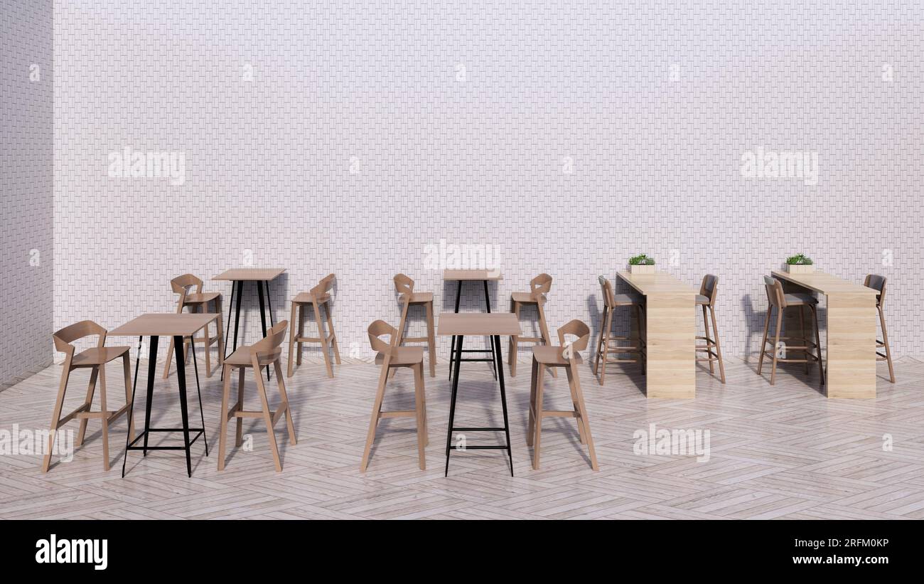 dining area interior design, bar table and chair, wooden chair , wooden ...