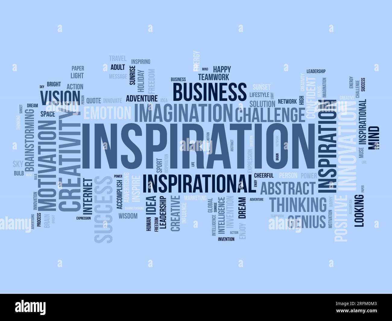 Word cloud background concept for Inspiration. Creative innovation ...