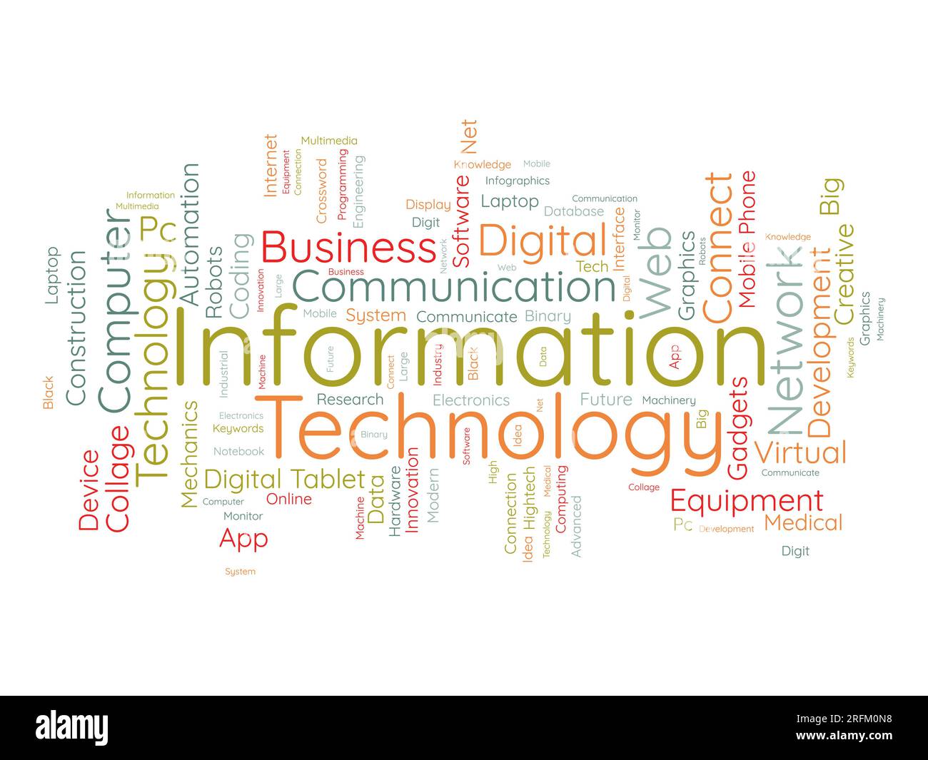 Word cloud background concept for Information technology. Computer ...