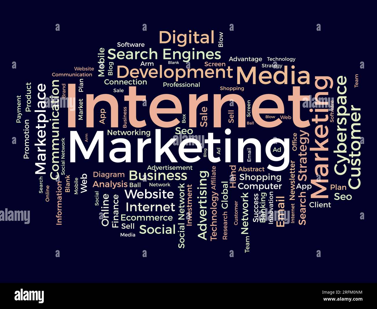 Word cloud background concept for Internet marketing. Web advertising ...