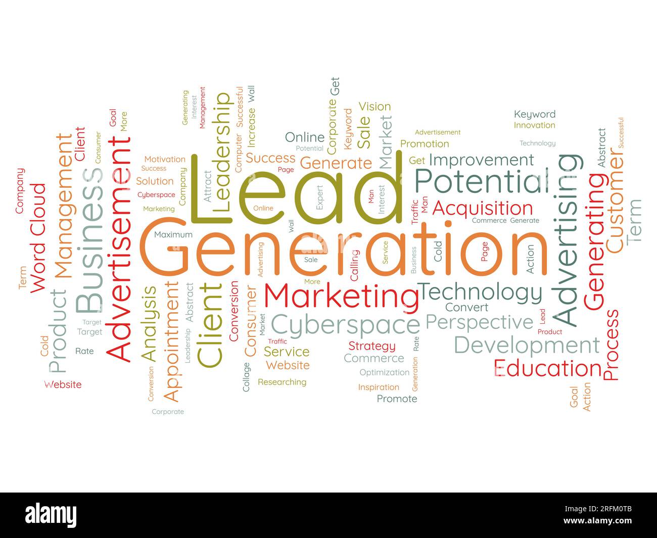 Word cloud background concept for Lead generation. Financial marketing ...