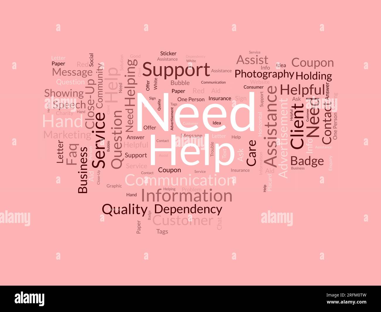 Word cloud background concept for Need help. service support assistant for customer