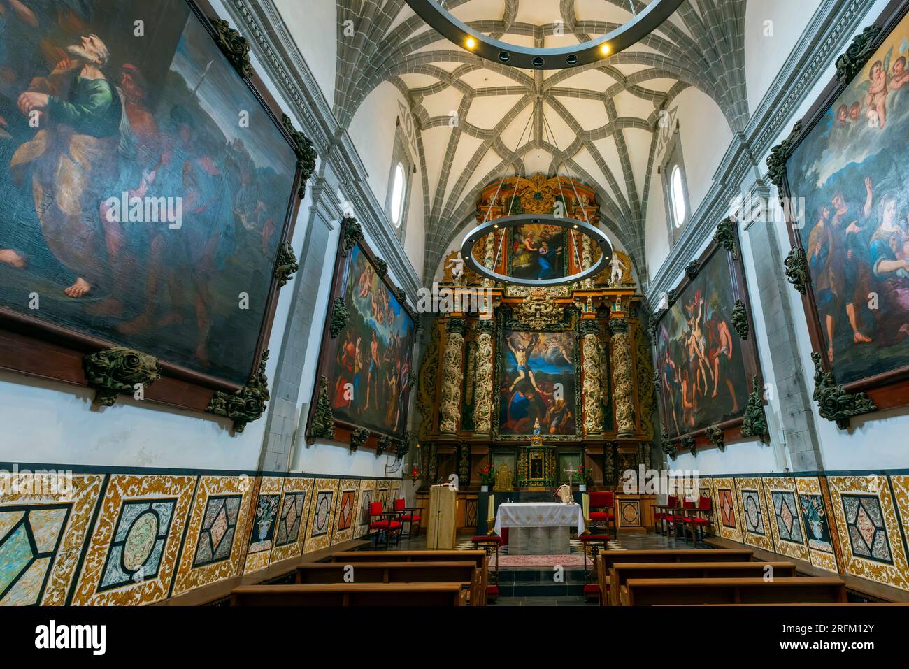 Chapel of San Vicente Ferrer, Tarazona church. Tarazona Cathedral is a Roman Catholic church located in Tarazona, Zaragoza province, in Aragon, Spain Stock Photo