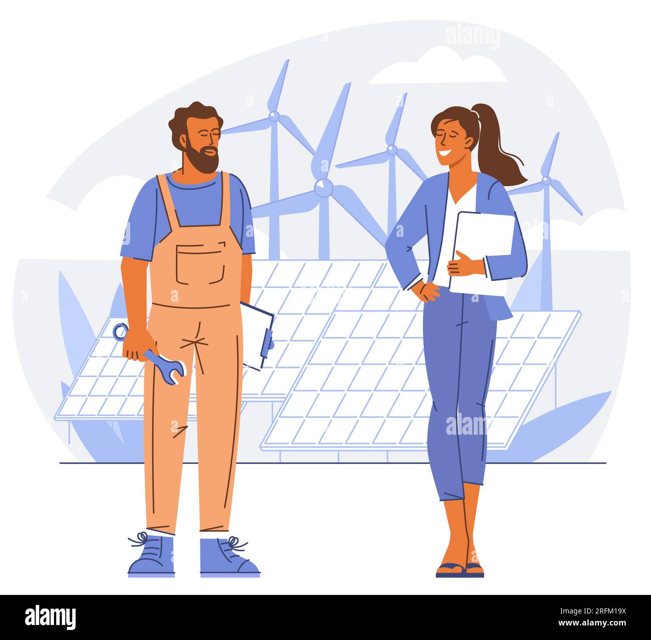 Solar and wind power development and service Stock Vector Image & Art