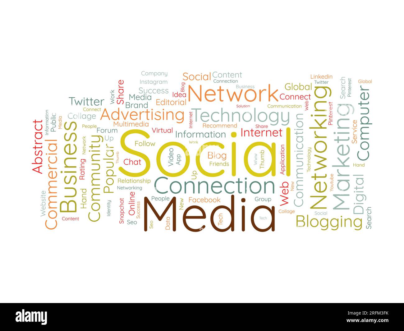 Word cloud background concept for Social media. Global online ...