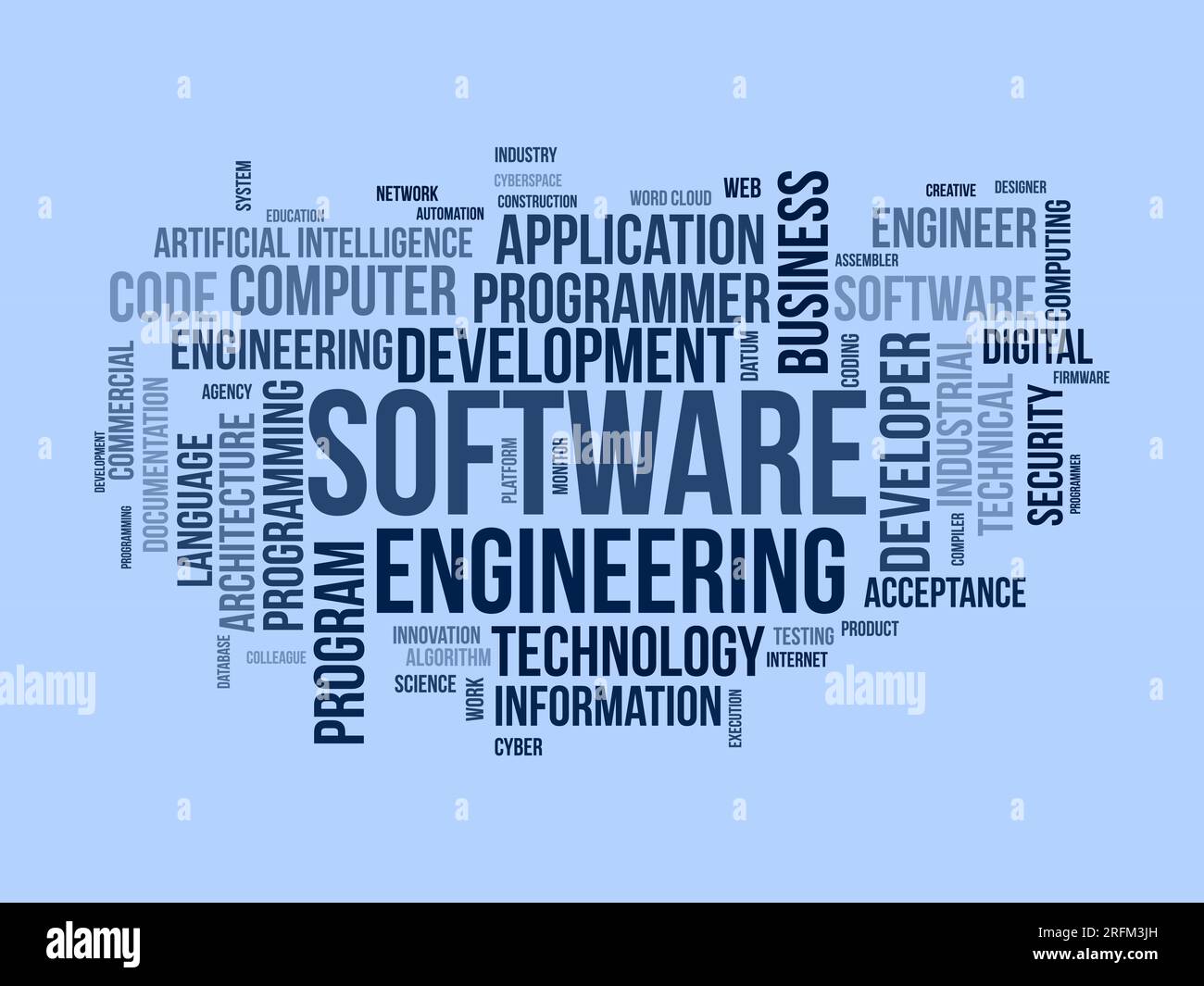 Word cloud background concept for Software engineering. computer ...