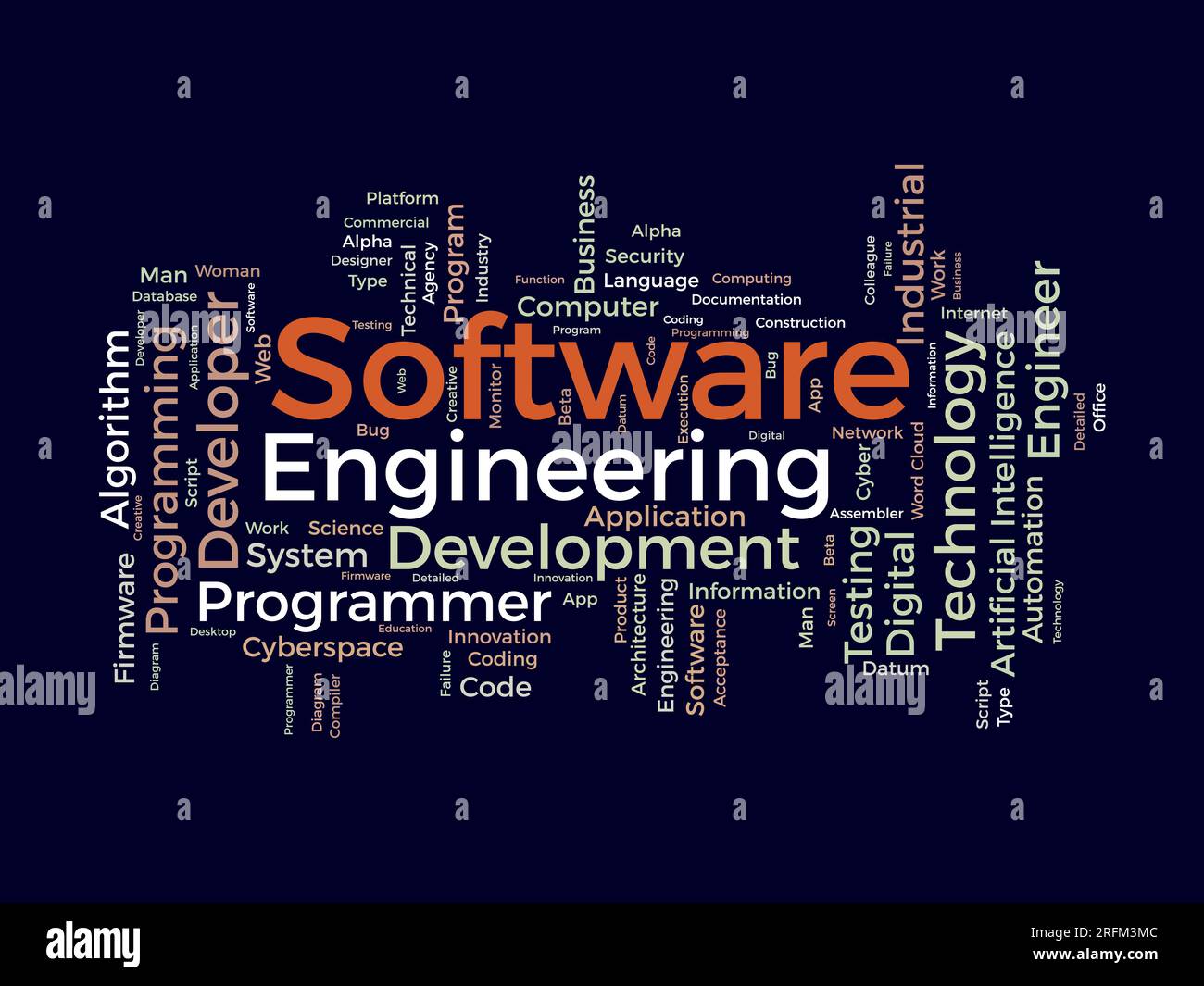 Word cloud background concept for Software engineering. computer ...