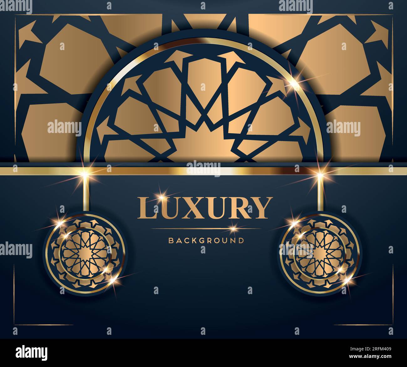 Luxury Golden Decorative Background, LUXURY WEDDING INVITATION CARD DESIGN TEMPLATE Stock Vector