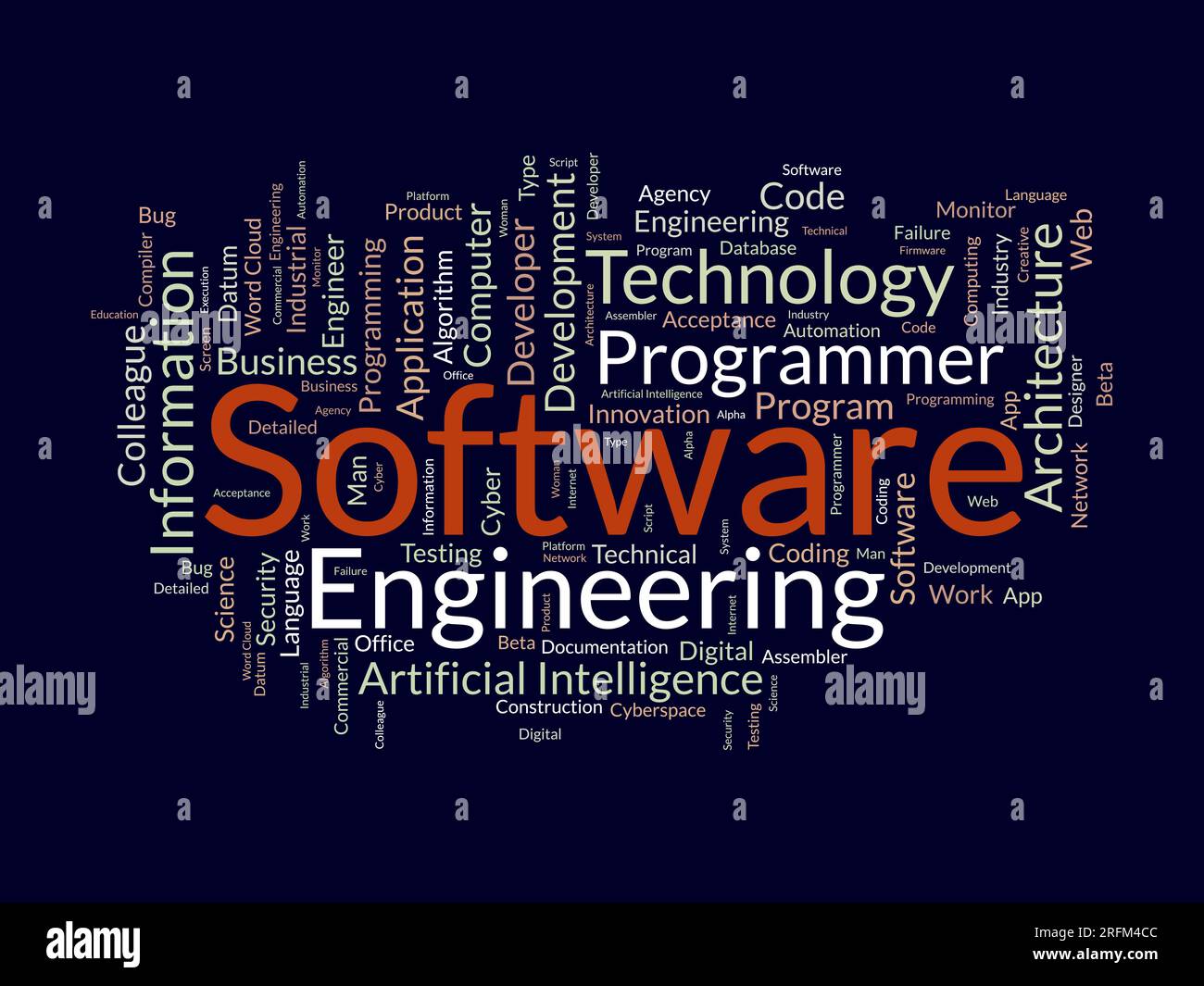 Word cloud background concept for Software engineering. computer ...