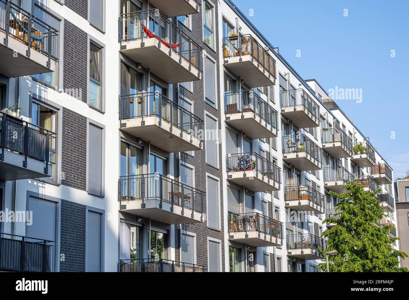 Modern apartment building seen in Berlin, Germany Stock Photo