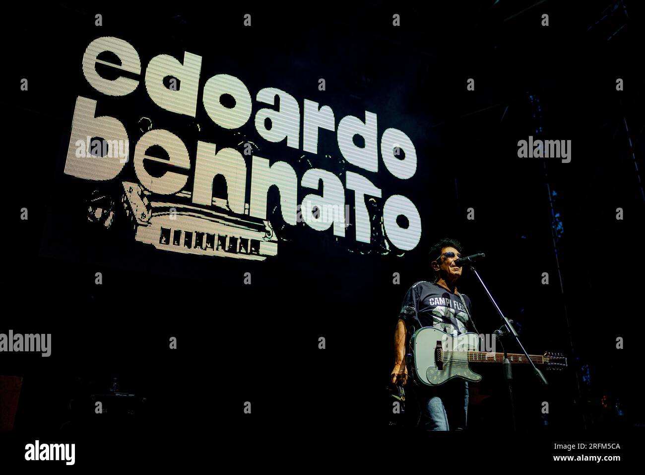 Italy 28 July 2023 Edoardo Bennato live at Bergamo NXT Station © Andrea