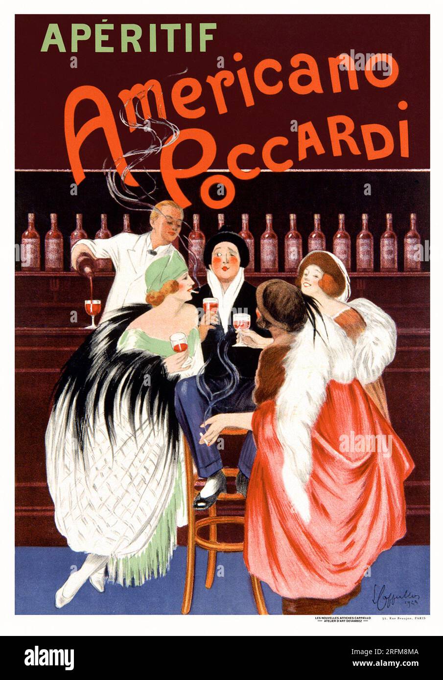 Aperitif Americano Poccardi, France 1923 - Vintage advertisement poster by  Leonetto Cappiello Stock Photo - Alamy