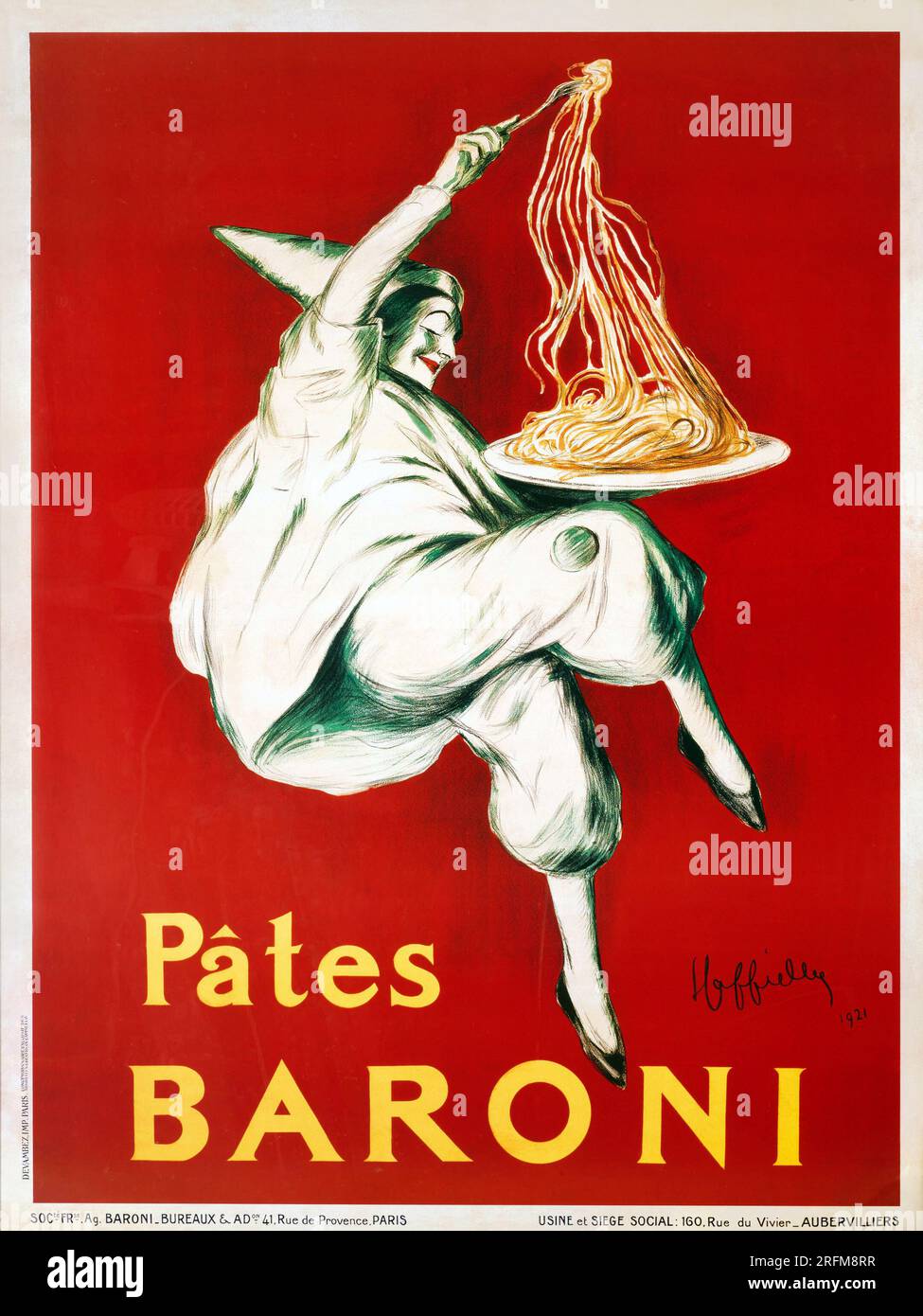 Pâtes Baroni - Vintage advertisement poster by Leonetto Cappiello Stock Photo