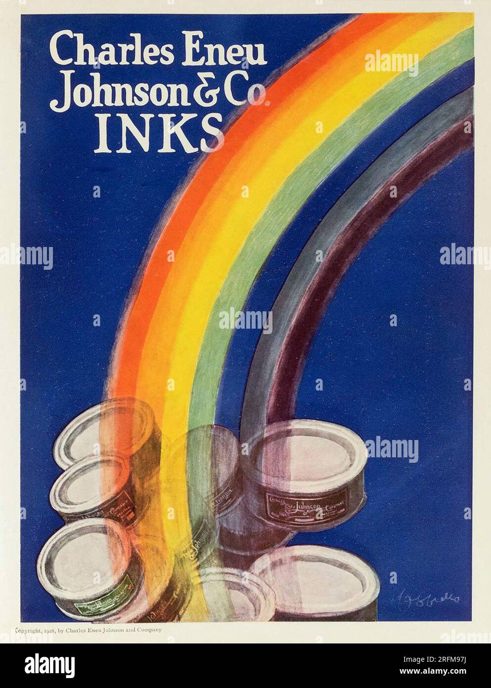 Charles Eneu Johnson & Co. Inks Advertisement, 1928 Stock Photo - Alamy