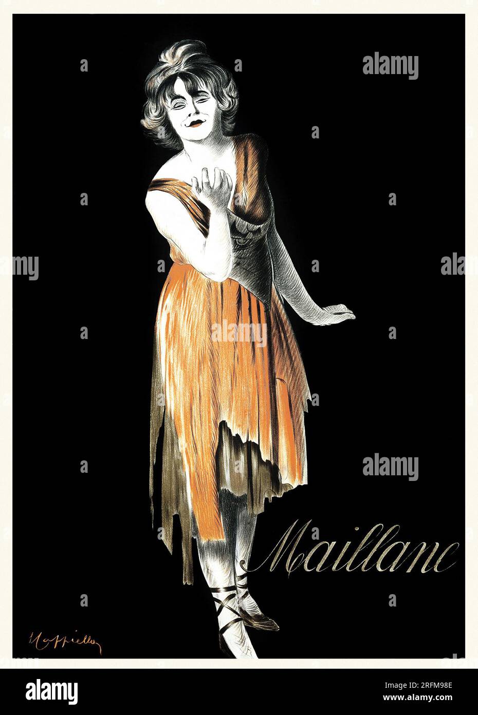 Maillane, c 1912 - Vintage advertisement poster by Leonetto Cappiello Stock Photo