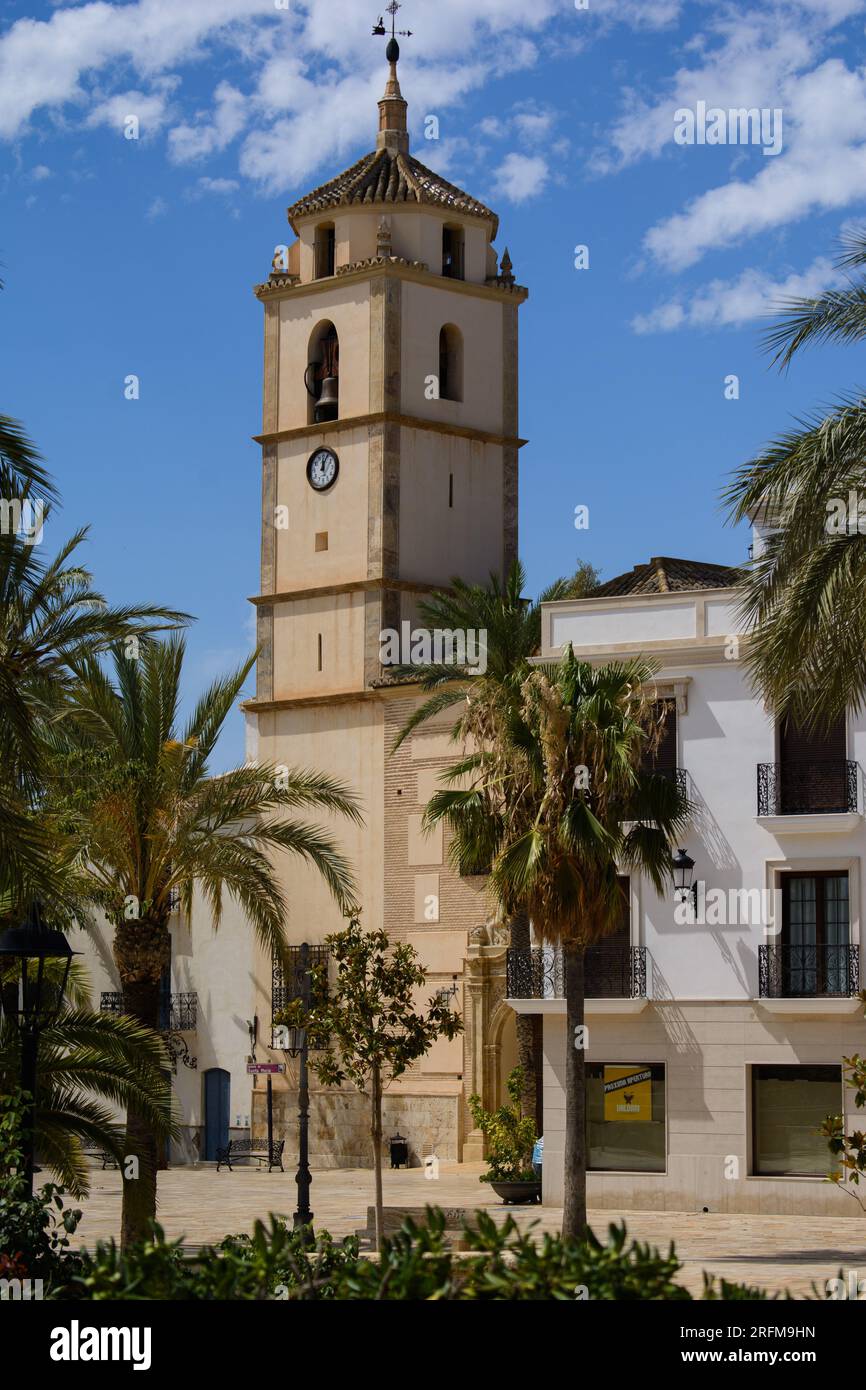 Albox, Almeria, Spain. The early 18c. parish church (Iglesia de Santa María) in the Plaza de Pueblo. Stock Photo