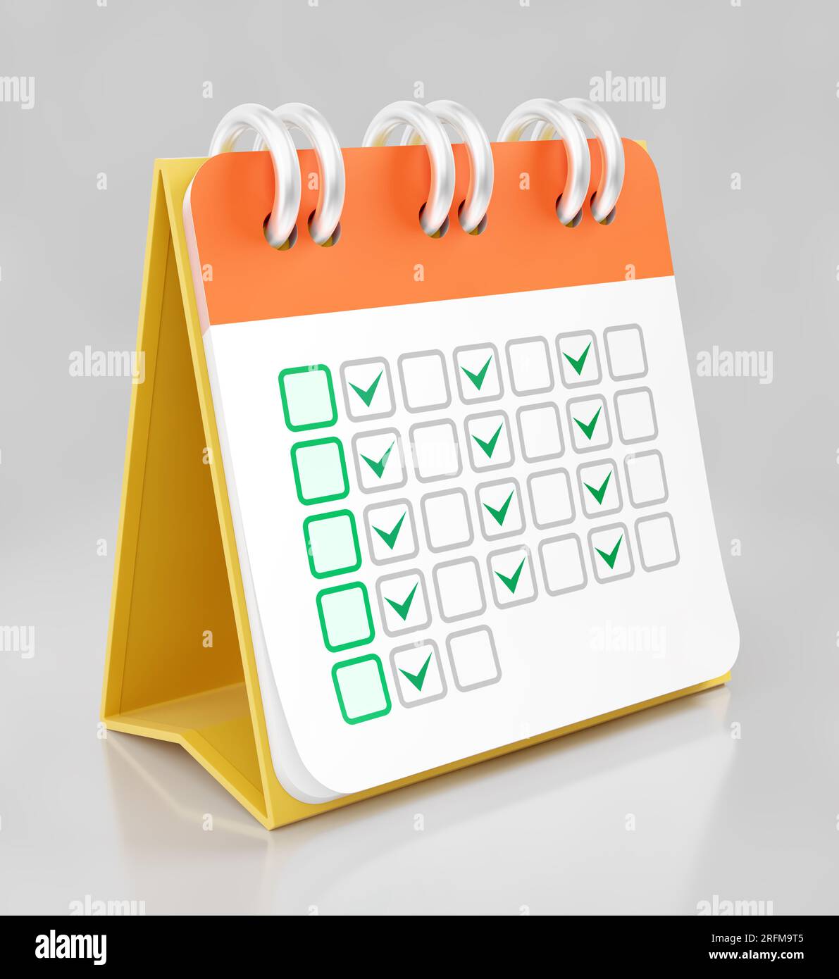 A Desktop Calendar Stock Photo