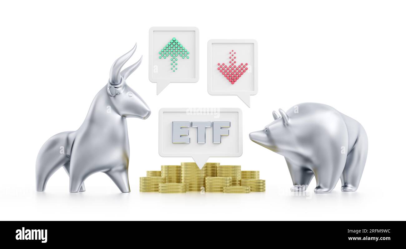 Bullish and Bearish Trends of an ETF Stock Photo
