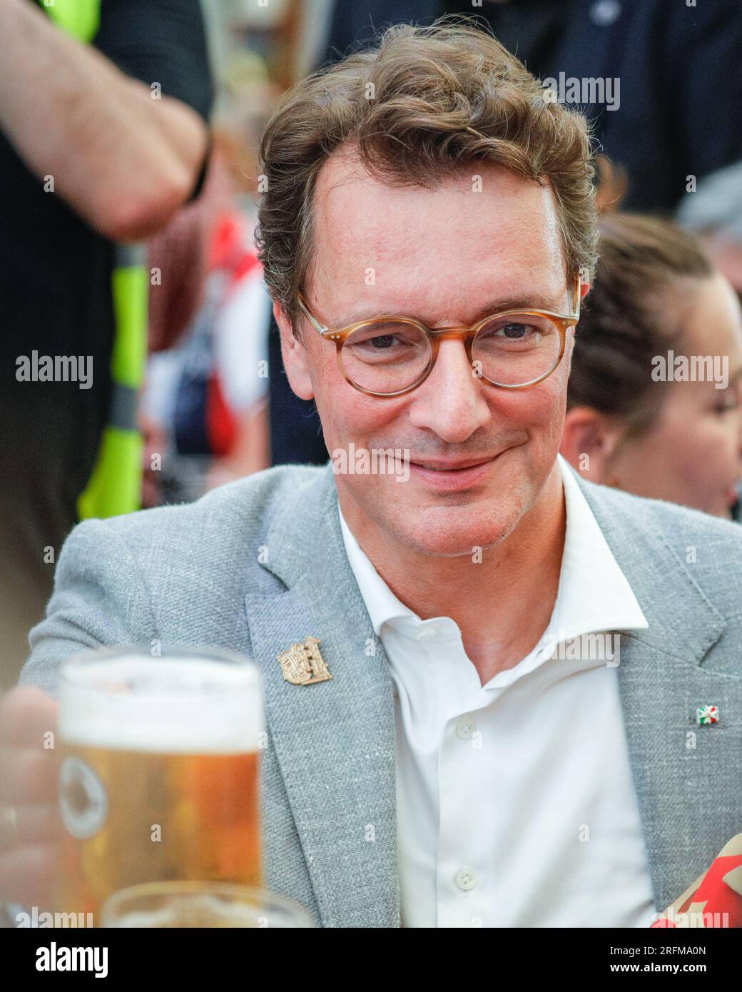 Herne germany 04th august 2023 hendrik w st enjoys a beer prime