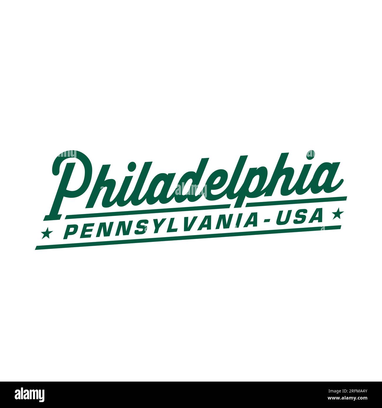 Philadelphia lettering design. Philadelphia, Pennsylvania typography design. Vector and