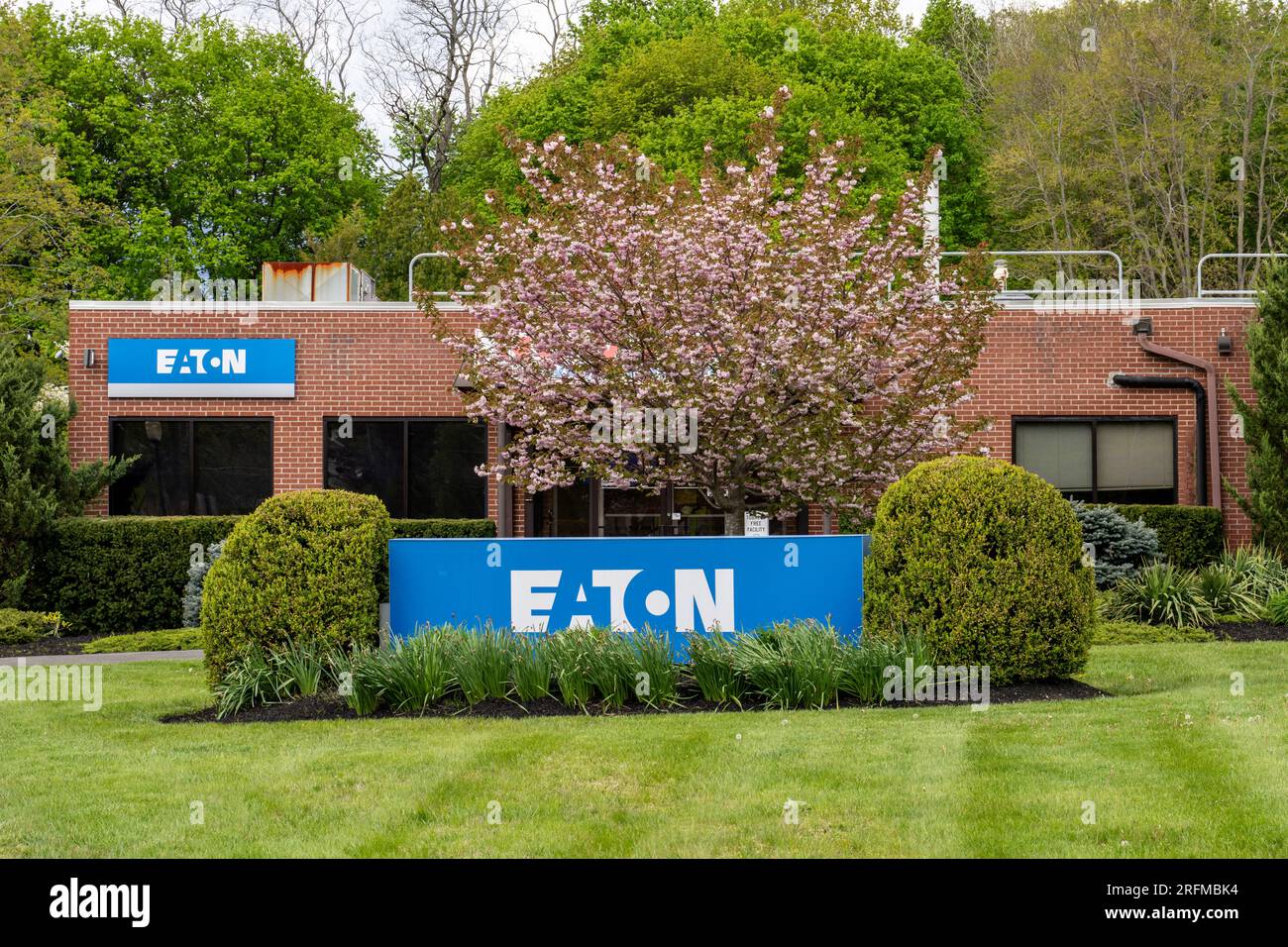 Bethel, CT - May 3, 2023: Eaton is a power management company. Stock Photo
