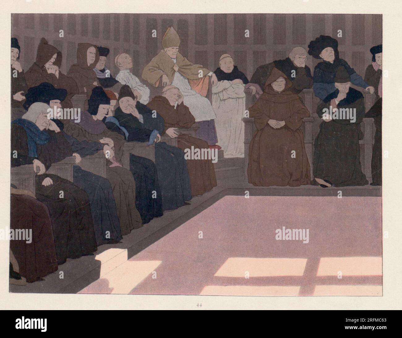 Trial of Joan of Arc for heresy, led by Pierre Cauchon, of