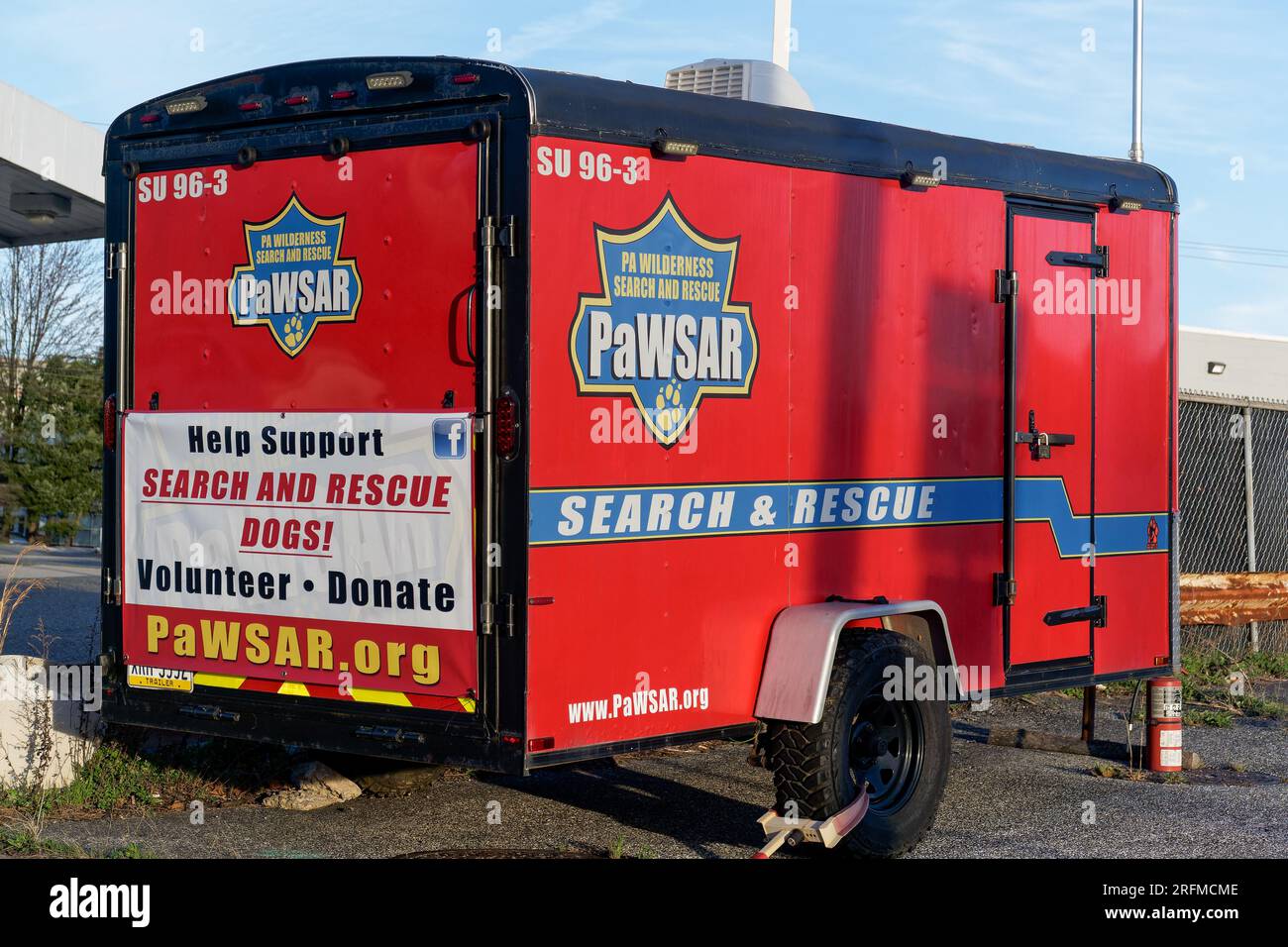 Media, PA April 2, 2023 PA Wilderness Search and Rescue, trailer