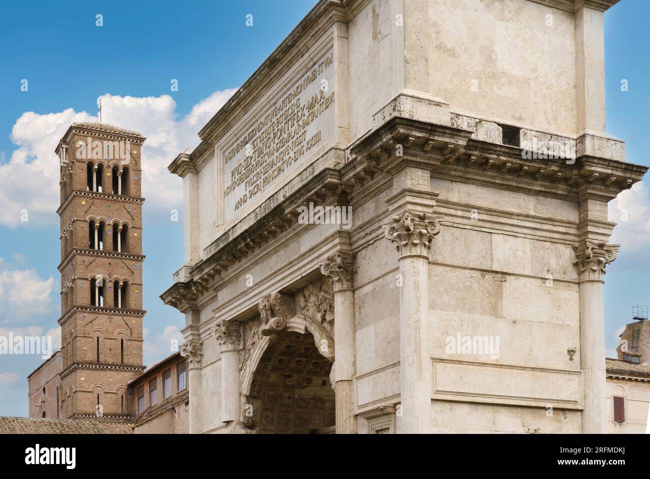 Italy, Rome, Latium, Roman Forum (Foro Romano), Arch of Titus Stock ...