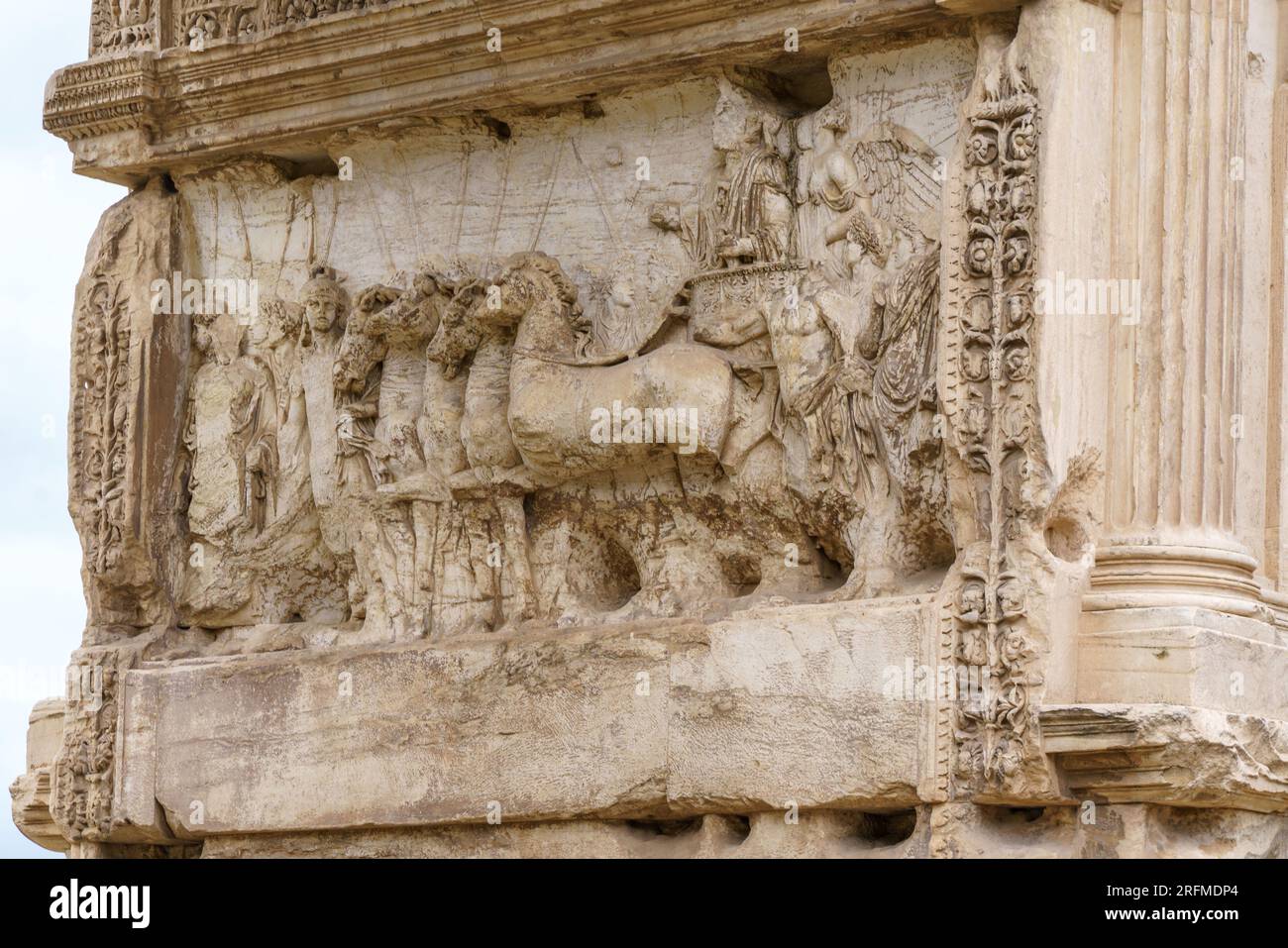 Italy, Rome, Latium, Roman Forum (Foro Romano), Arch of Titus Stock ...