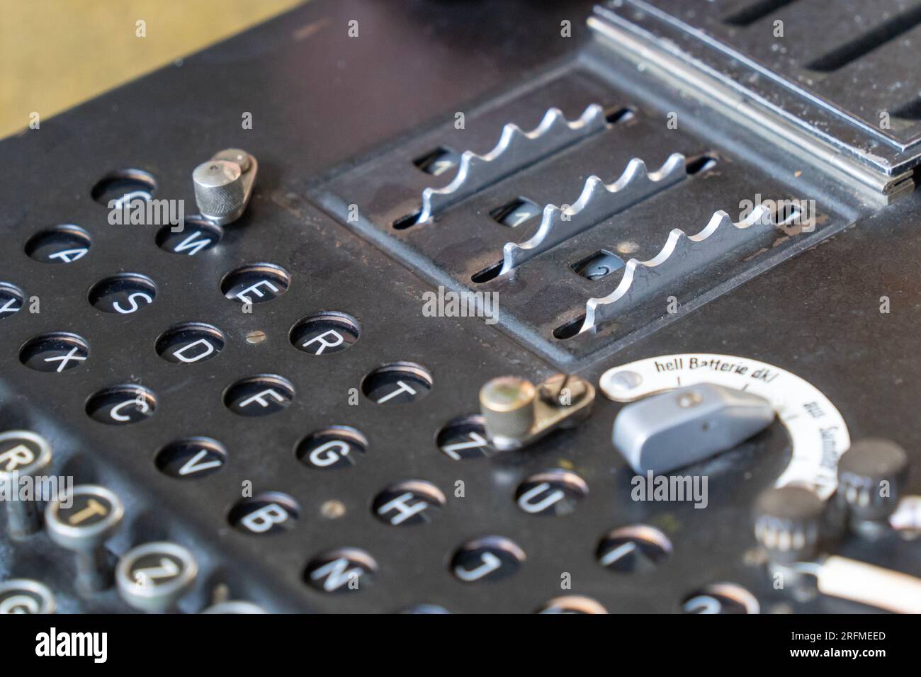 Enigma, the German cipher machine created for sending messages during World War 2 Stock Photo