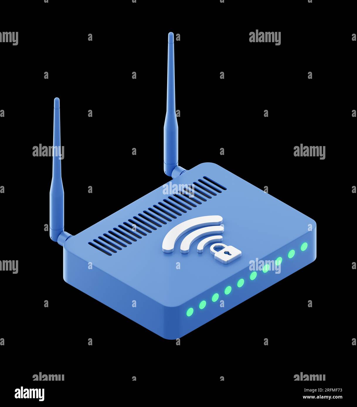 Secure Wi-Fi Router Stock Photo