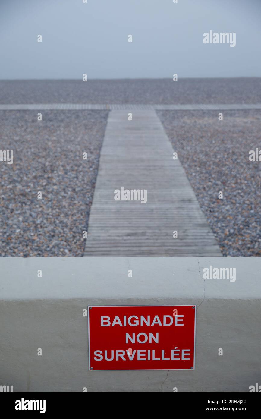 Unsupervised Swiming Sign Unsupervised beach hi-res stock photography and images - Alamy